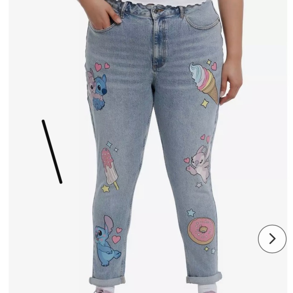 Size 18 mom jeans stitch and angel